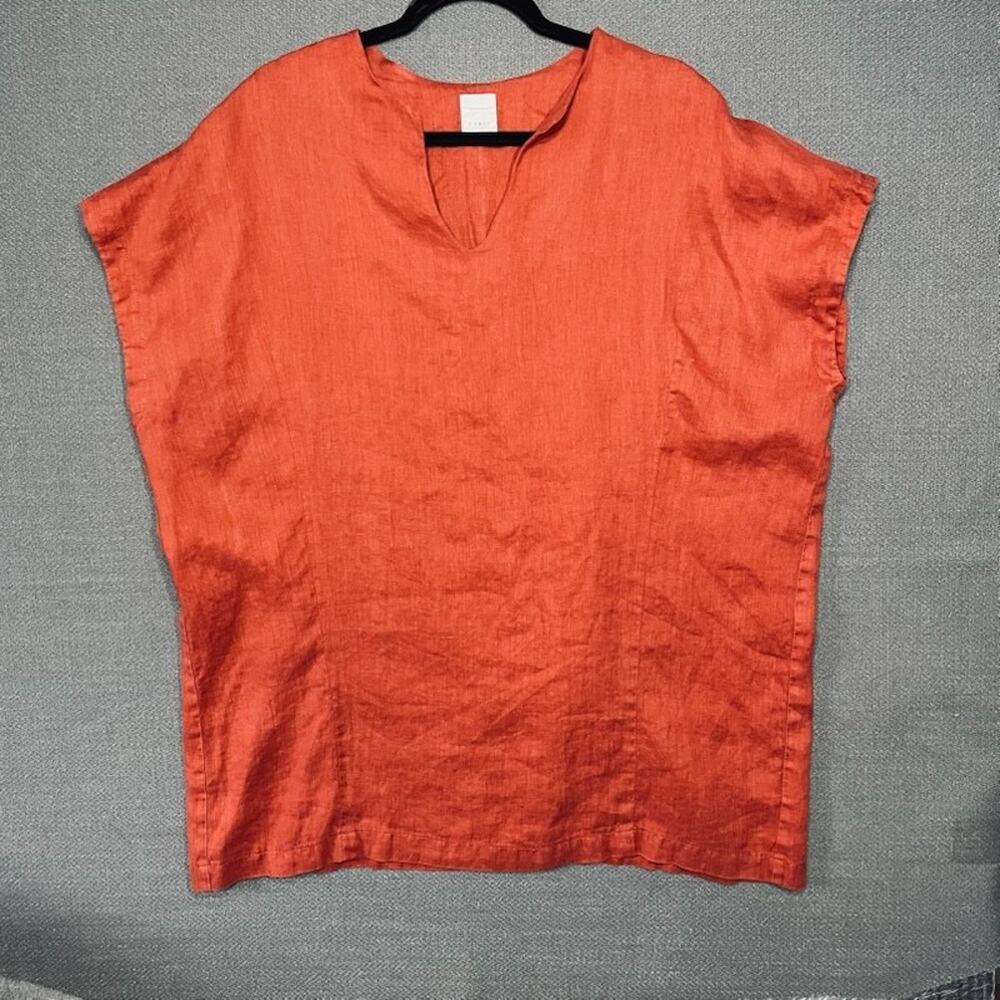 Coast Women's Linen Top Blouse Tunic S Oversized Lagenlook Sustainable USA Made